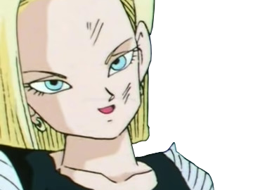 dragonball dbz c-18 c18 sourire penche okay daccord stv ok tranquille tinnova