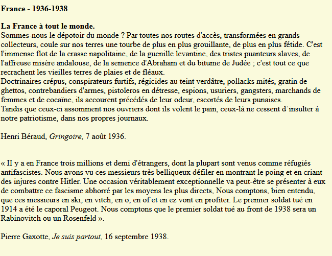 grand remplacement 1930 france