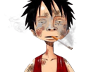 one-piece-pirate-monkey-d-luffy-defonce-blase-mains-low-qi-fume-cigarette-fumee