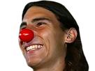 tennis-rafael-nadal-rafa-goat-big3-clown-nez-rouge-rire-sourire-smile-laugh