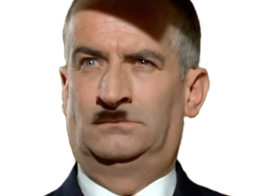 louis de funes moustache recette allemande hitler nazi regard sombre