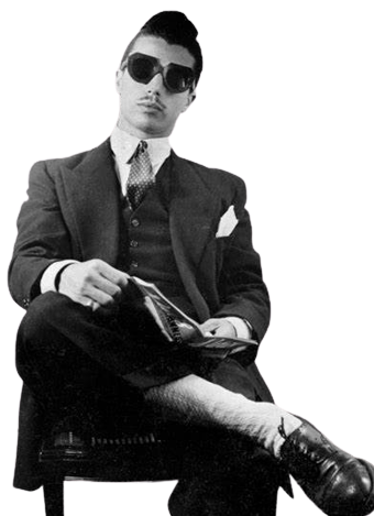 zazou cravate lunettes arrogant francais annees 40 costume