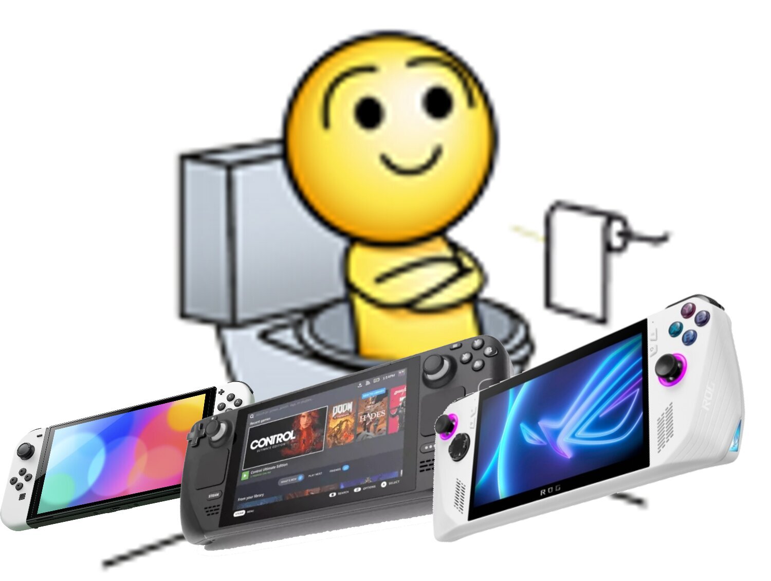 wc master race masterrace steamdeck steam deck switch rog ally rogally consoles portables toilettes