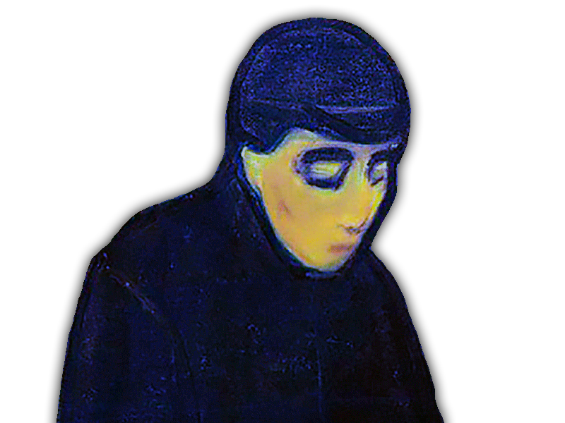 munch peinture noir melancolie suicide deprime desespoir desabuse abbatu tristesse doute 0 tout vide