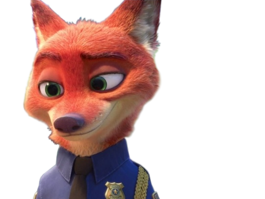 nick wilde zootopie zootopia police policier sourire content heureux fier tinnova