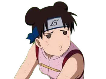 tenten ninja bouche 3 grimace tete blasee triste faible kheyette zero tout rock lee naruto