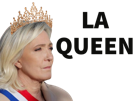 marine-le-pen-lepen-queen-reine-france-presidente-2027-rn-couronne-grave-serieuse-ceremonie-regard