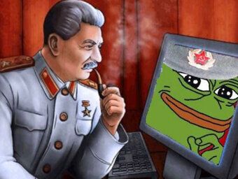 staline pepe frog grenouille moscou marteau faucille urss communisme communiste stalinien russie soviet sovietique