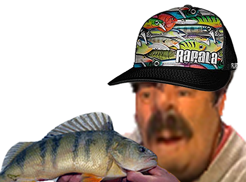 risitas peche pecheur perche campagne campagnard poisson casquette rapala