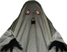 fantome halloween choque choc risitas yeux ecarquille cingler esprit spectre hante hanter fou zinzin complot