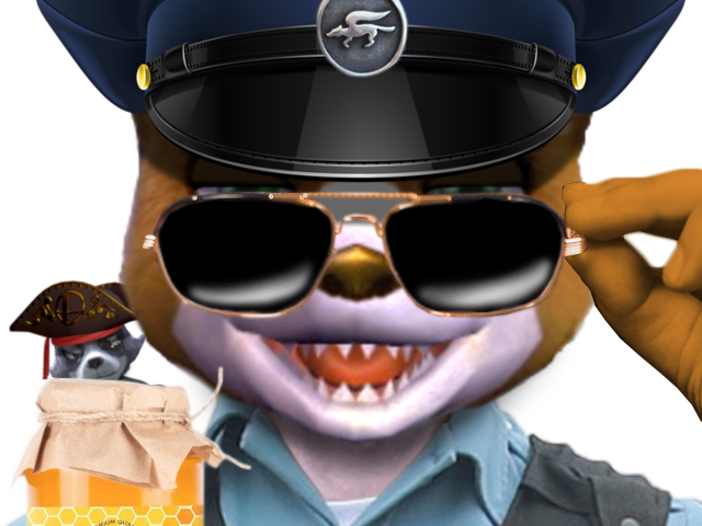 starfox mccloud assault police policier gilbert malin lunettes sunglasses miel honeypot pirate hacker wolf tinnova