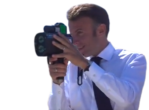 macron flash president em emmanuel gendarmerie camera realisateur lrem