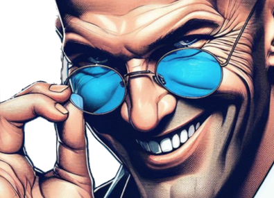 zidane lunette bleue zoom sourire