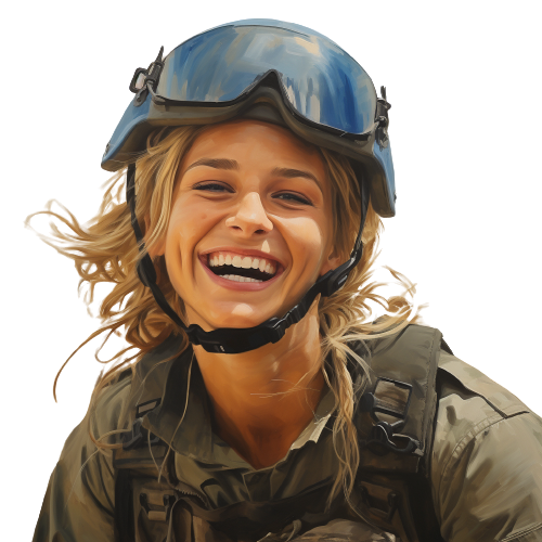 blonde isralienne juive soldat soldate tsahal casque