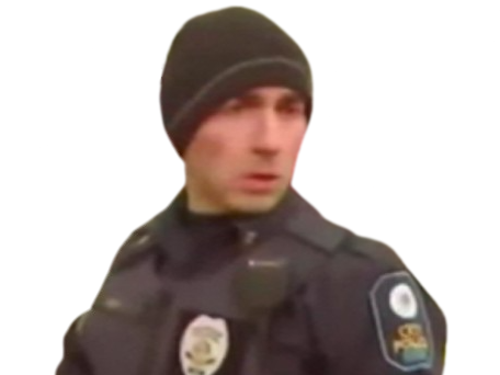 police flic agent stupefait choc choque bouche bee bonnet