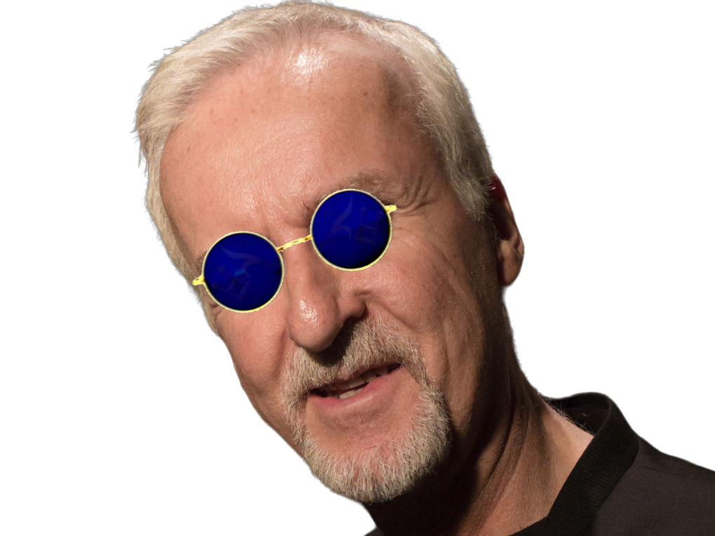 james cameron sourire realisateur lunettes bleues