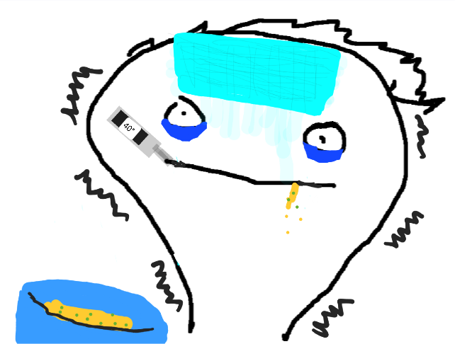 mongol debile moche malade vomis fievre