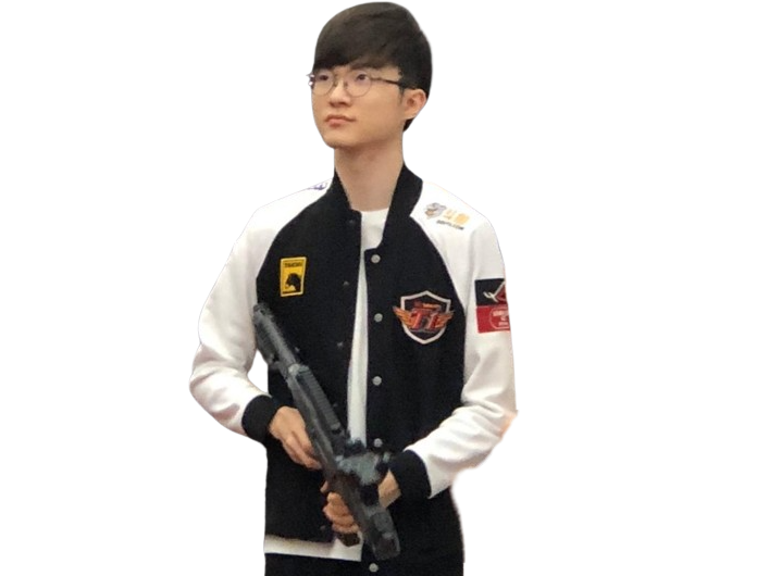 t1 skt sktt1 faker goat paz arme tir shoot gun ak47 kalash