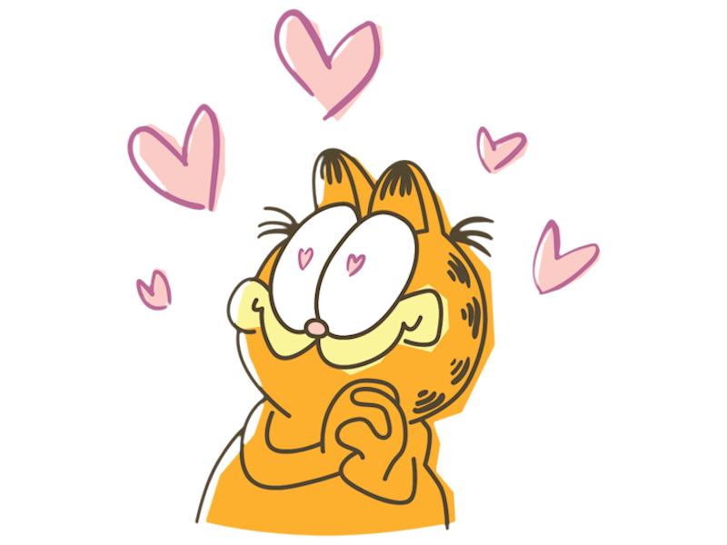 garfield chat amour