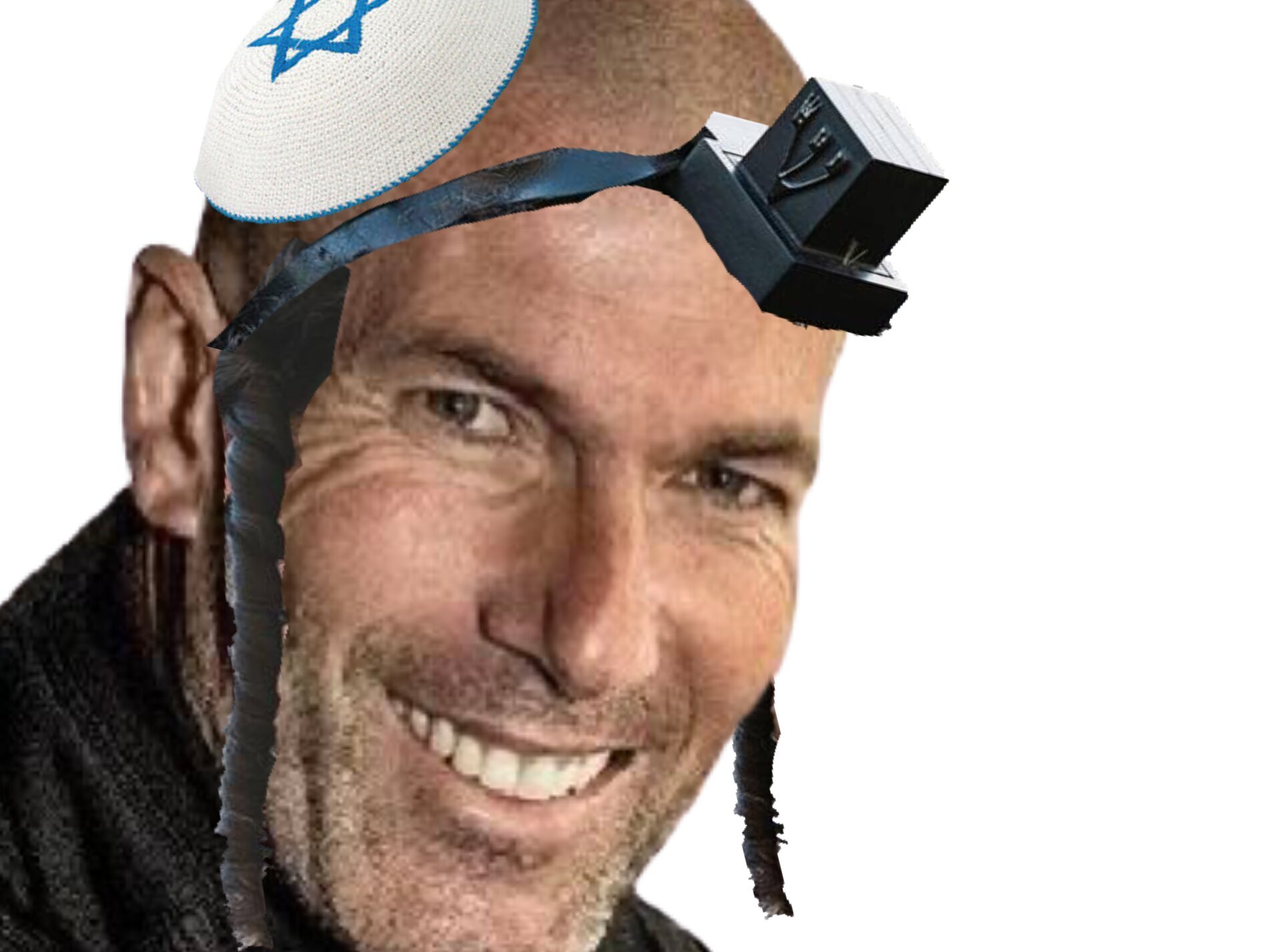zinedine zidane zizou zz sourire narquois j juif gopro front kipa papillotes