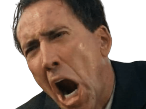 nicolas cage acteur cinema hurle pleure