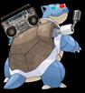 tortank-carapuce-carabaffe-rap-rappeur-rapeur-tortue-bluwu-blue-uwu-bleu-micro-boombox-radio-pokemon