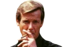 james bond roger moore 007 fume cigare