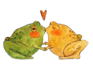 frogs-grenouilles-grenouille-frog-kiss-bisou-amour-cute
