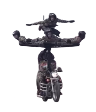 inde armee figure moto cirque clown ww3 guerre coree gange