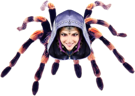 zafina-tekken-belle-meuf-canon-brune-dark-femme-fatale-piqure-insecte-poison-tarentule-spider-araignee