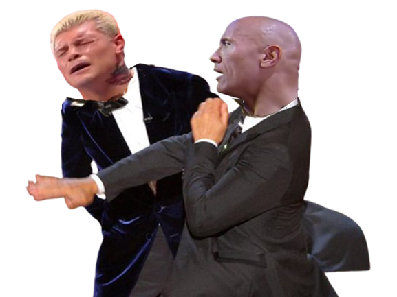 giffle baffe the rock cody rhodes wwe