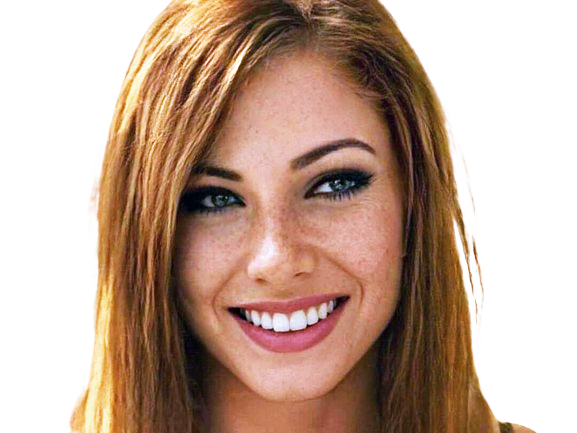 rousse sourire belle coquine regard