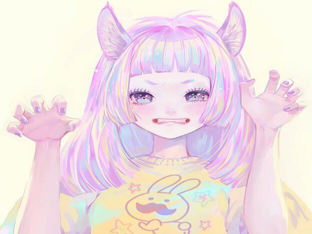 kikoojap waifu anime lapin kawai kawaii mignon cute rose