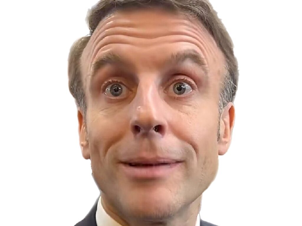 emmanuel macron regard fou psychopathe yeux sain desprit bete de levenement nouvel ordre mondial france