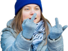 greta-thunberg-fuck-doigt-dhonneur-bonnet-gants