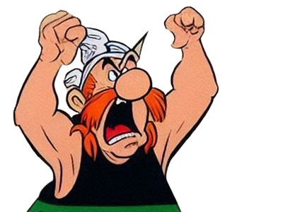 Sticker saliax asterix saaliax saliaax saaliaax obelix gaulois sanglier revolte manifestation greve par Le_Stickoriste