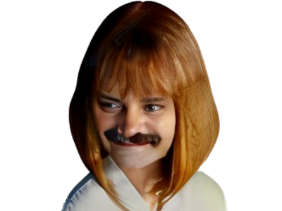 risitas claire dearing jurassic park rousse rouquine perruque moustache