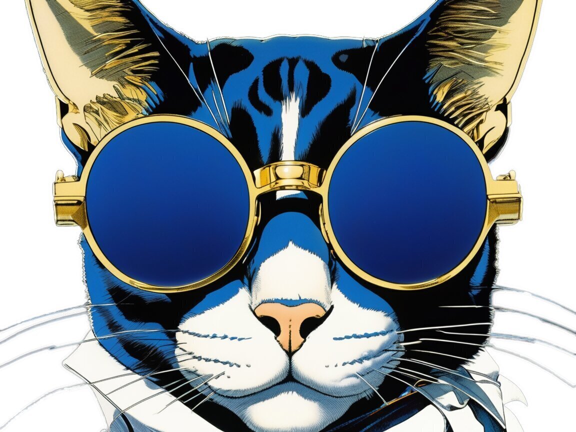 catharsis cat lunettes chat puant qui pue maitre dominateur et sur de lui