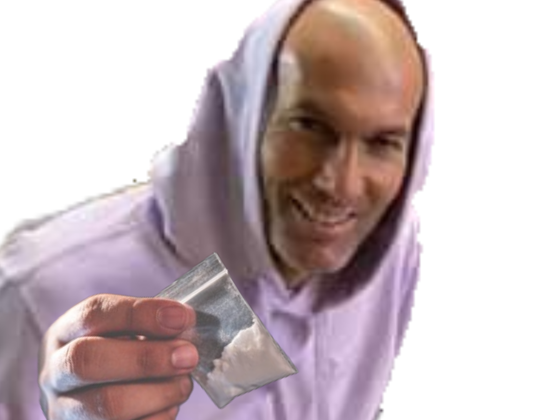 zinedine zidane zizou zz racaille capuche survetement jogging rose dealeur cocaine prends ta dose golem