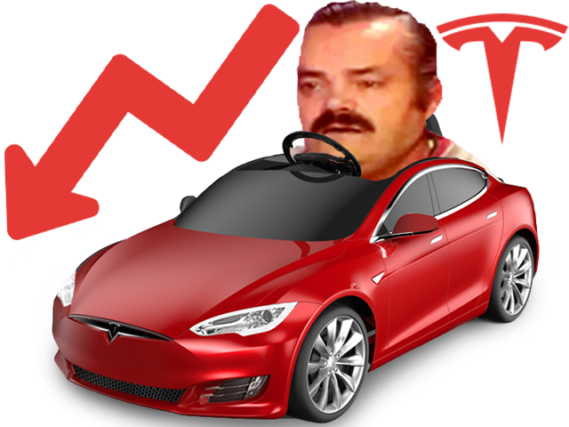 tesla elon musk bourse pea chute gange dump voiture risitas