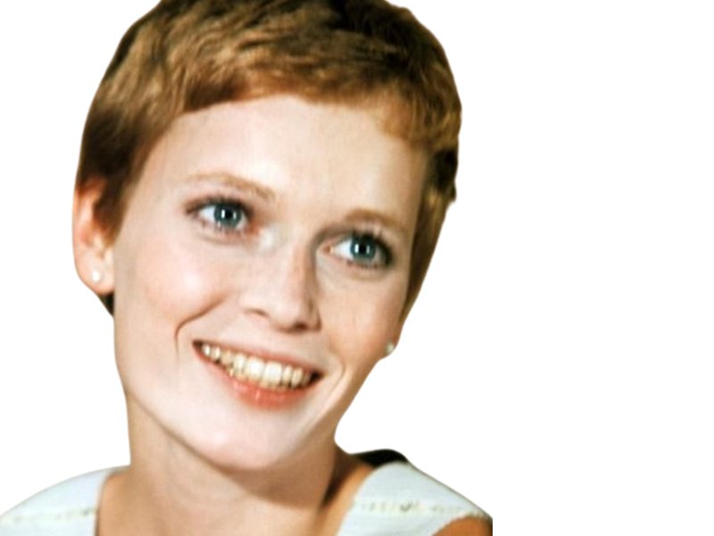 mia farrow rosemary baby cheveux court blonde actrice 60s souriante sourire