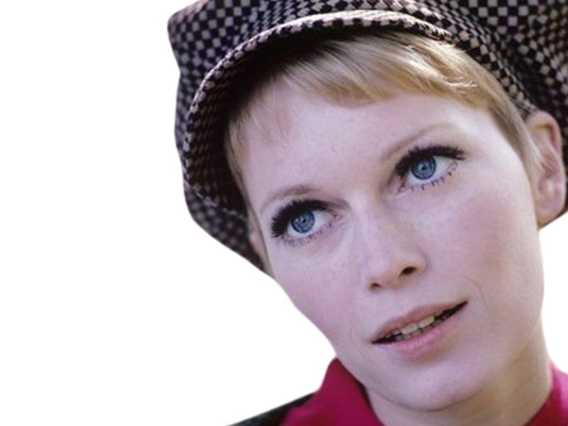 mia farrow rosemary baby cheveux court blonde actrice 60s yeux bleux