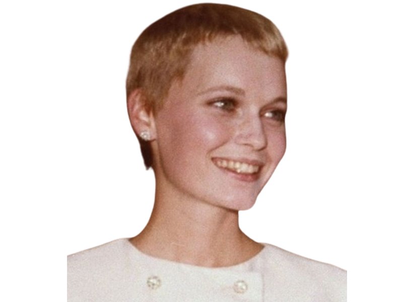 mia farrow rosemary baby cheveux court blonde actrice 60s