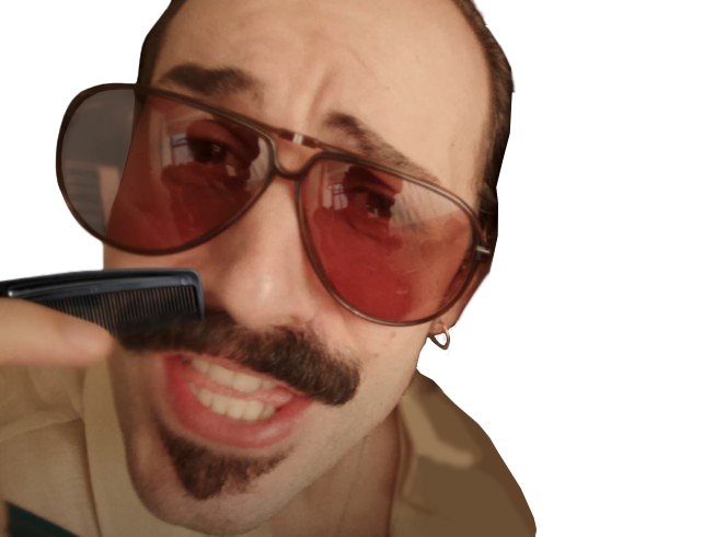 dabeull moustache lunettes peigne