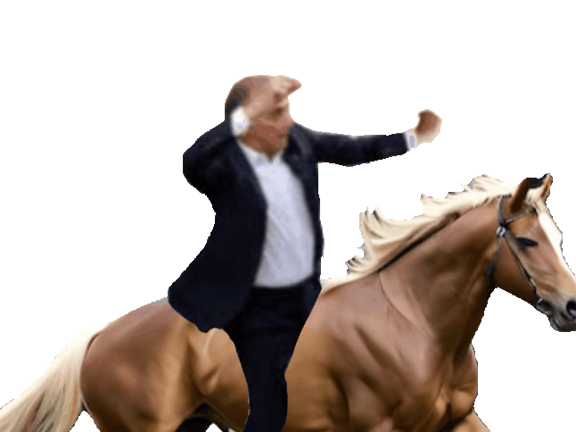 eric zemmour chevauche cheval canasson cow boy yeeehaaa gif