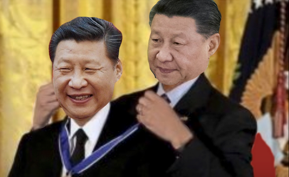 xi jimping jinping chine communiste pcc obama medaille dictature dictateur genocide partie chinois
