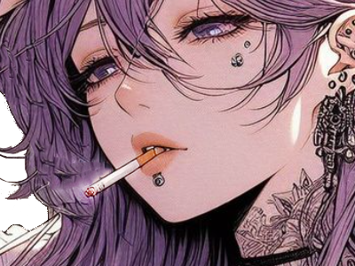 Sticker femme cigarette manga par LadyCig