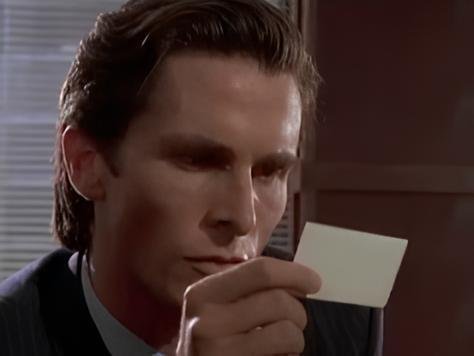 american psycho patrick bateman business card carte visite