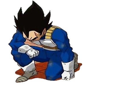 vegeta i kneel genou soumis dragon ball z super kai