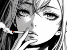 femme-manga-cigarette